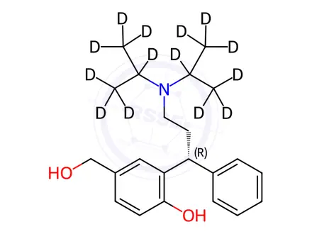 Chemical structure of 5 hydroxymethyl Tolterodine d14