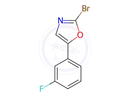 Chemical structure of Oxazole, 2-bromo-5-(3-fluorophenyl)-