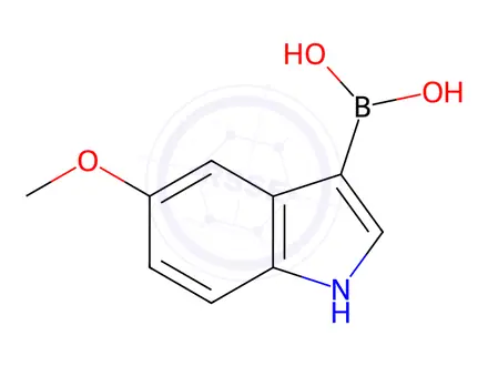 Chemical structure of (5-Methoxy-1H-indol-3-yl)boronic acid
