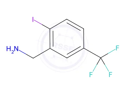 Chemical structure of 1-[2-iodo-5-(trifluoromethyl)phenyl]methanamine