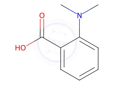 Chemical structure of 2-(Dimethylamino)benzoic Acid