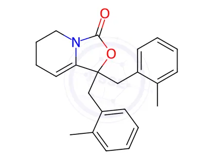 Chemical structure of 1,1-Bis(2-methylbenzyl)-1,5,6,7-tetrahydro[1,3]oxazolo[3,4-a]pyridin-3-one
