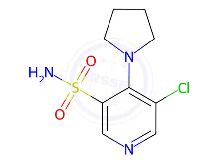 Chemical structure of 5-Chloro-4-(pyrrolidin-1-yl)pyridine-3-sulfonamide