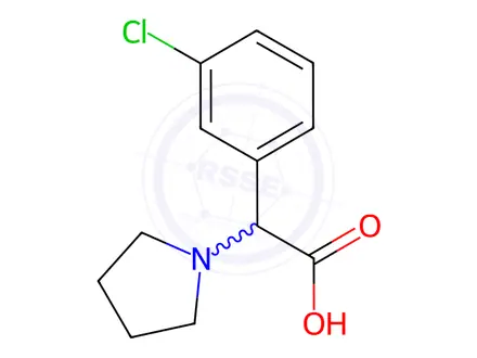 Chemical structure of 2-(3-Chlorophenyl)-2-(pyrrolidin-1-yl)acetic acid
