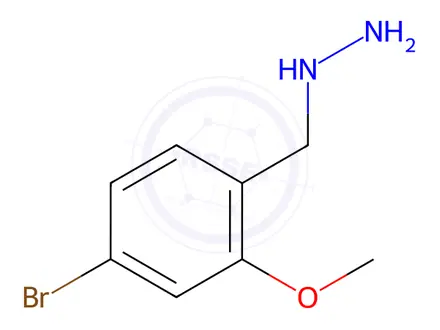 Chemical structure of Hydrazine, [(4-bromo-2-methoxyphenyl)methyl]-