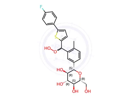 Chemical structure of Canagliflozin Hydroperoxide Impurity