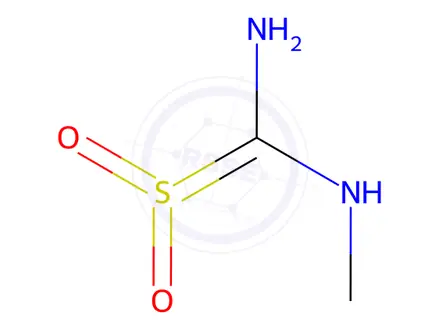 Chemical structure of Thiourea, methyl-, S,S-dioxide