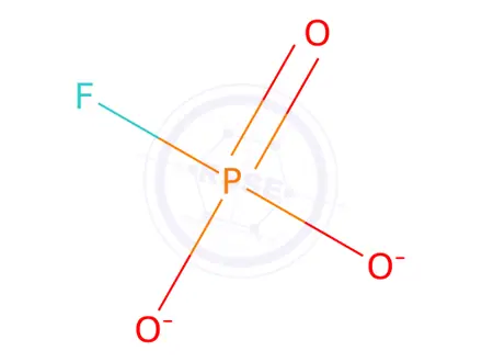 Chemical structure of Calcium monofluorophosphate, dihydrate