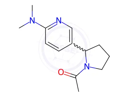 Chemical structure of 1-(2-(6-(Dimethylamino)pyridin-3-yl)pyrrolidin-1-yl)ethanone