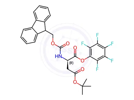 Chemical structure of Fmoc-D-Asp(OtBu)-Opfp