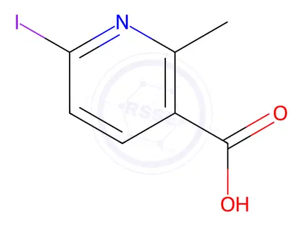 Chemical structure of 6-Iodo-2-methylnicotinic acid