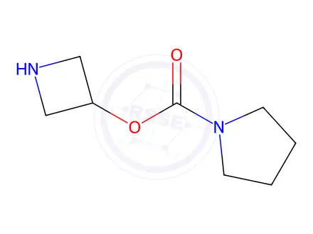 Chemical structure of azetidin-3-yl pyrrolidine-1-carboxylate