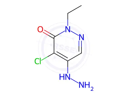 Chemical structure of 4-Chloro-2-ethyl-5-hydrazinylpyridazin-3(2H)-one