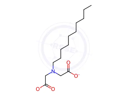 Chemical structure of N-decyliminodiacetato-1,2-diaminocyclohexane-platinum(II)