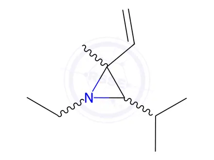 Chemical structure of Aziridine, 2-ethenyl-1-ethyl-2-methyl-3-(1-methylethyl)-(9CI)