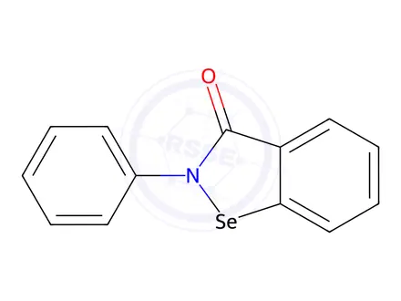 Chemical structure of 2-Phenyl-1,2-benzoselenazol-3-one(Ebselen)
