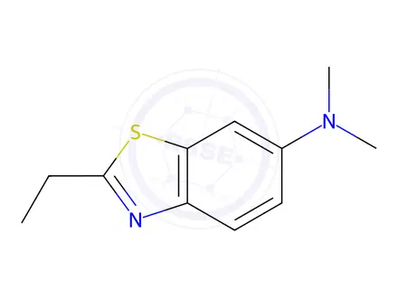 Chemical structure of Benzothiazole, 6-dimethylamino-2-ethyl-(6CI)