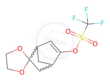 Chemical structure of Spiro[bicyclo[2.2.1]hept[5]ene-2,2’-[1,3]dioxolan]-5-yl Trifluoromethanesulfonate