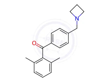 Chemical structure of 4'-Azetidinomethyl-2,6-dimethylbenzophenone