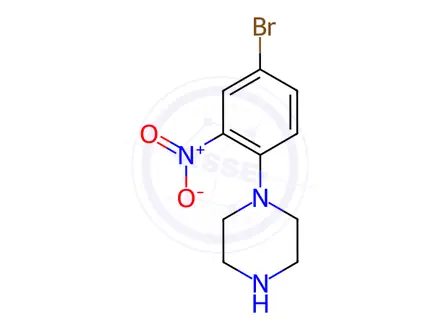Chemical structure of 1-(4-Bromo-2-nitrophenyl)piperazine