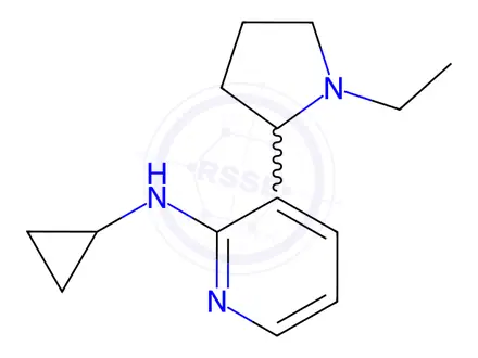 Chemical structure of N-Cyclopropyl-3-(1-ethylpyrrolidin-2-yl)pyridin-2-amine