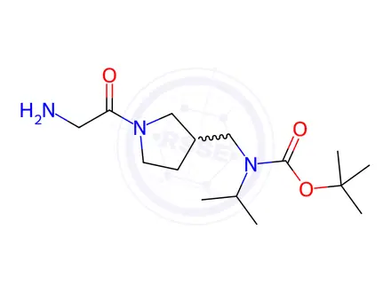 Chemical structure of tert-Butyl ((1-(2-aminoacetyl)pyrrolidin-3-yl)methyl)(isopropyl)carbamate