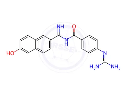 Chemical structure of Nafamostat Mesilate Impurity 5 Monomer