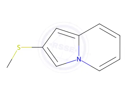 Chemical structure of Indolizine, 2-(methylthio)-