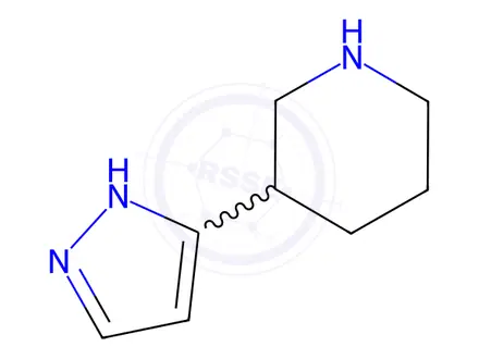 Chemical structure of 3-(2H-Pyrazol-3-yl)-piperidine dihydrochloride