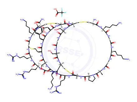 Chemical structure of ω-Conotoxin MVIIC TFA salt