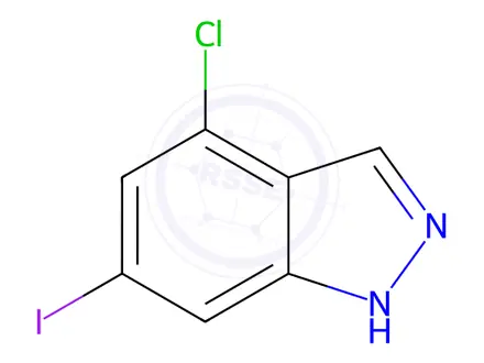 Chemical structure of 4-Chloro-6-Iodo-1h-Indazole