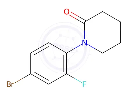 Chemical structure of 1-(4-bromo-2-fluorophenyl)piperidin-2-one