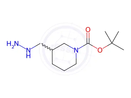 Chemical structure of tert-Butyl 3-(hydrazinylmethyl)piperidine-1-carboxylate