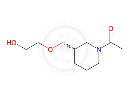 Chemical structure of 1-(3-((2-Hydroxyethoxy)methyl)piperidin-1-yl)ethanone