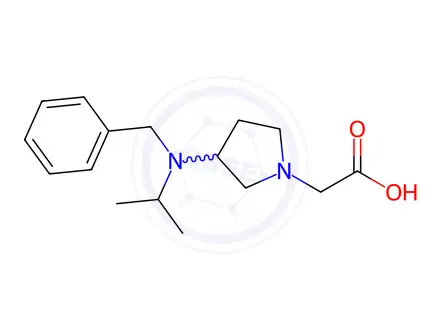 Chemical structure of 2-(3-(Benzyl(isopropyl)amino)pyrrolidin-1-yl)acetic acid