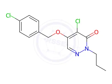 Chemical structure of 4-Chloro-5-((4-chlorobenzyl)oxy)-2-propylpyridazin-3(2H)-one