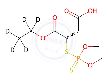 Chemical structure of Malathion β-Monoacid-d5