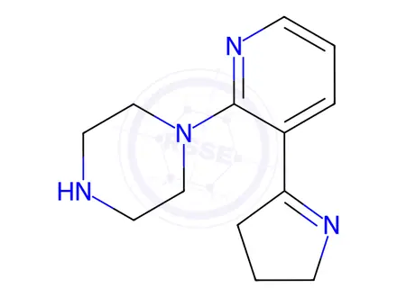 Chemical structure of 1-(3-(3,4-Dihydro-2H-pyrrol-5-yl)pyridin-2-yl)piperazine