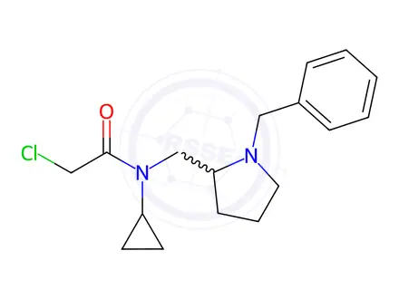 Chemical structure of N-(1-Benzyl-pyrrolidin-2-ylmethyl)-2-chloro-N-isopropyl-acetamide