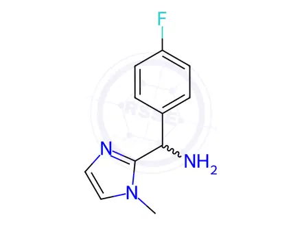 Chemical structure of (4-fluorophenyl)(1-methyl-1H-imidazol-2-yl)methanamine