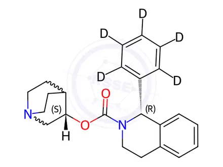 Chemical structure of (1R,3S-)Solifenacin-d5 Hydrochloride