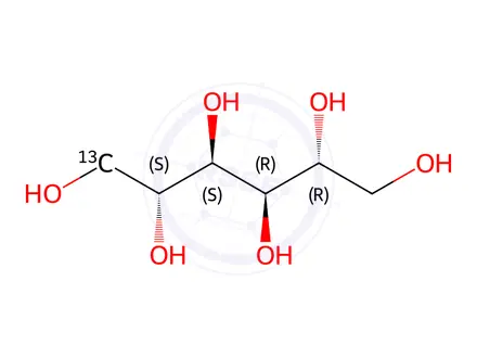 Chemical structure of D-Mannitol-1 13C