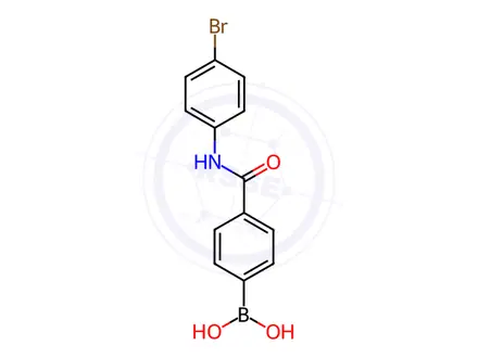 Chemical structure of (4-((4-Bromophenyl)carbamoyl)phenyl)boronic acid