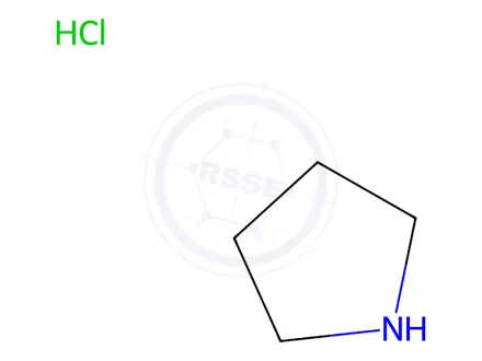 Chemical structure of Pyrrolidine hydrochloride