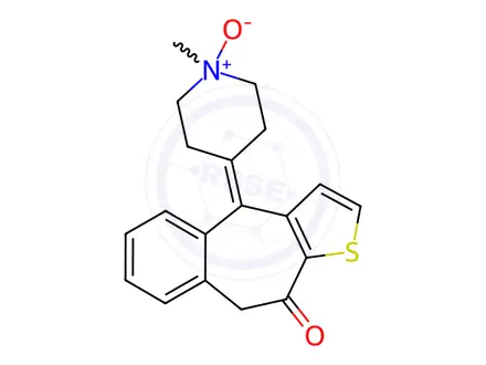 Chemical structure of Ketotifen Fumarate Impurity 4 Hydrochloride (Ketotifen Hydrogen Fumarate EP Impurity D Hydrochloride)