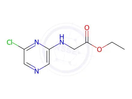 Chemical structure of Glycine, N-(6-chloro-2-pyrazinyl)-, ethyl ester