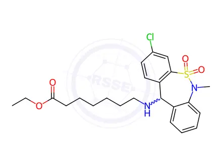 Chemical structure of Tianeptine Impurity 1