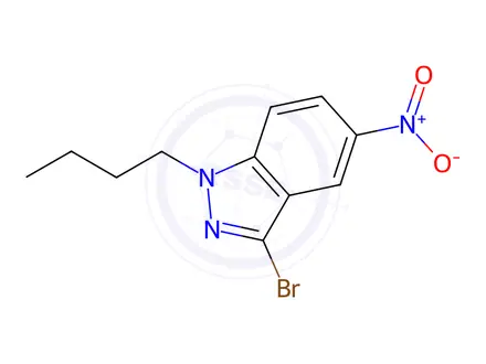 Chemical structure of 3-Bromo-1-butyl-5-nitro-1H-indazole