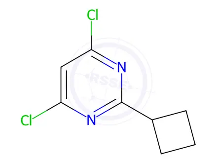 Chemical structure of 4,6-dichloro-2-cyclobutylpyrimidine