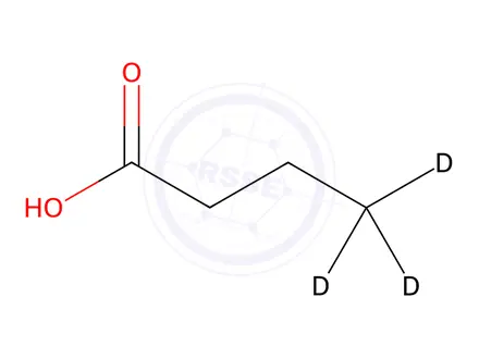Chemical structure of Butyric acid-4,4,4-d3